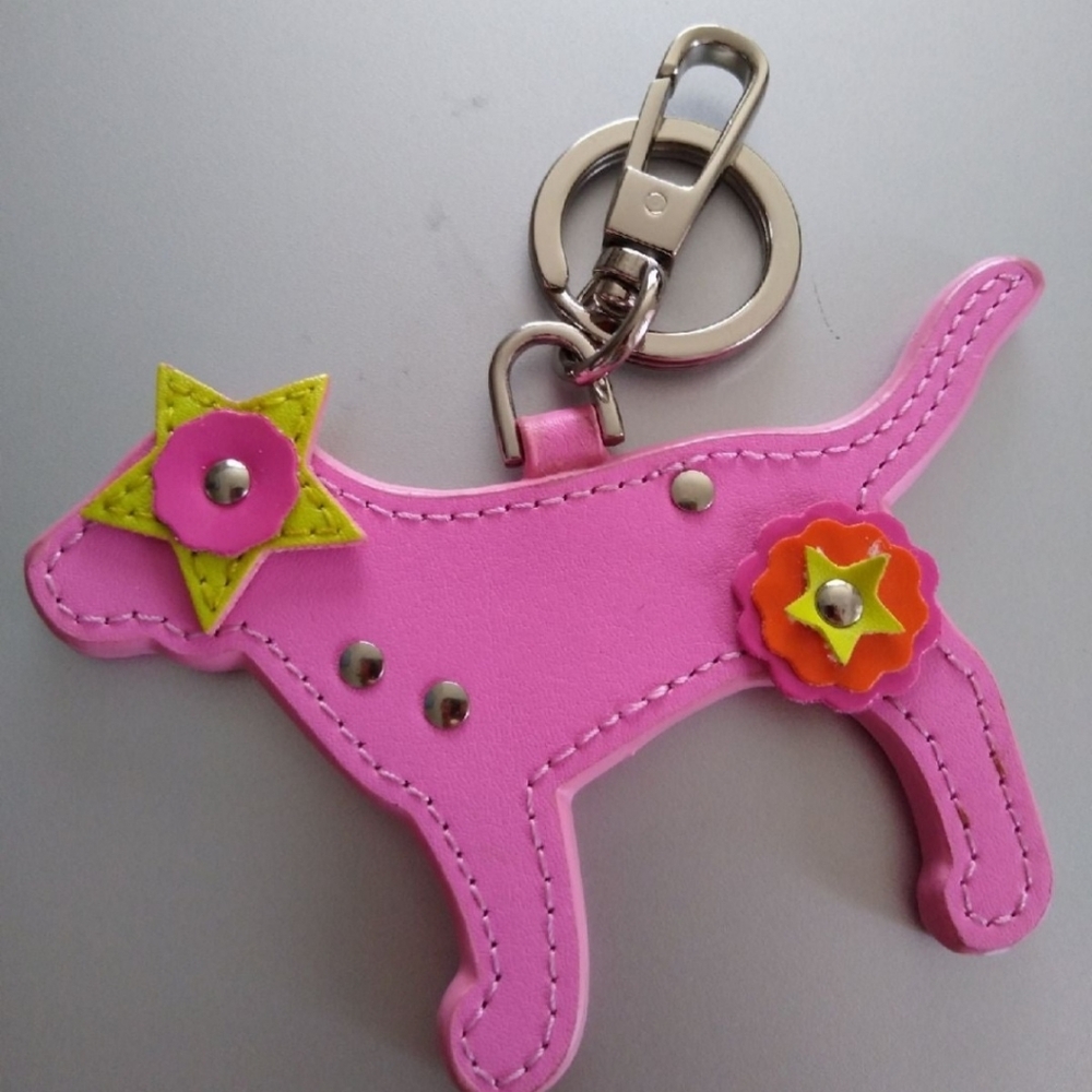 Victoria Secret Pink dog keychain vintage